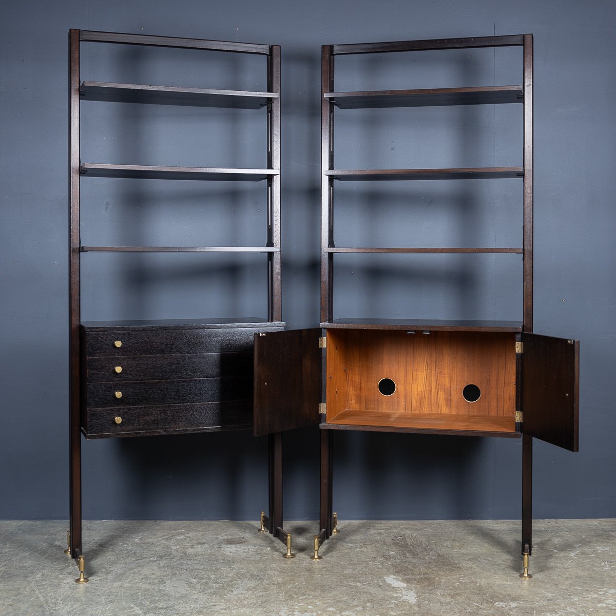 PUSHKINS.COM - D11123 - 20thC PAIR OF ITALIAN EBONISED WOODEN BOOKCASES c.1970 - 05.jpg