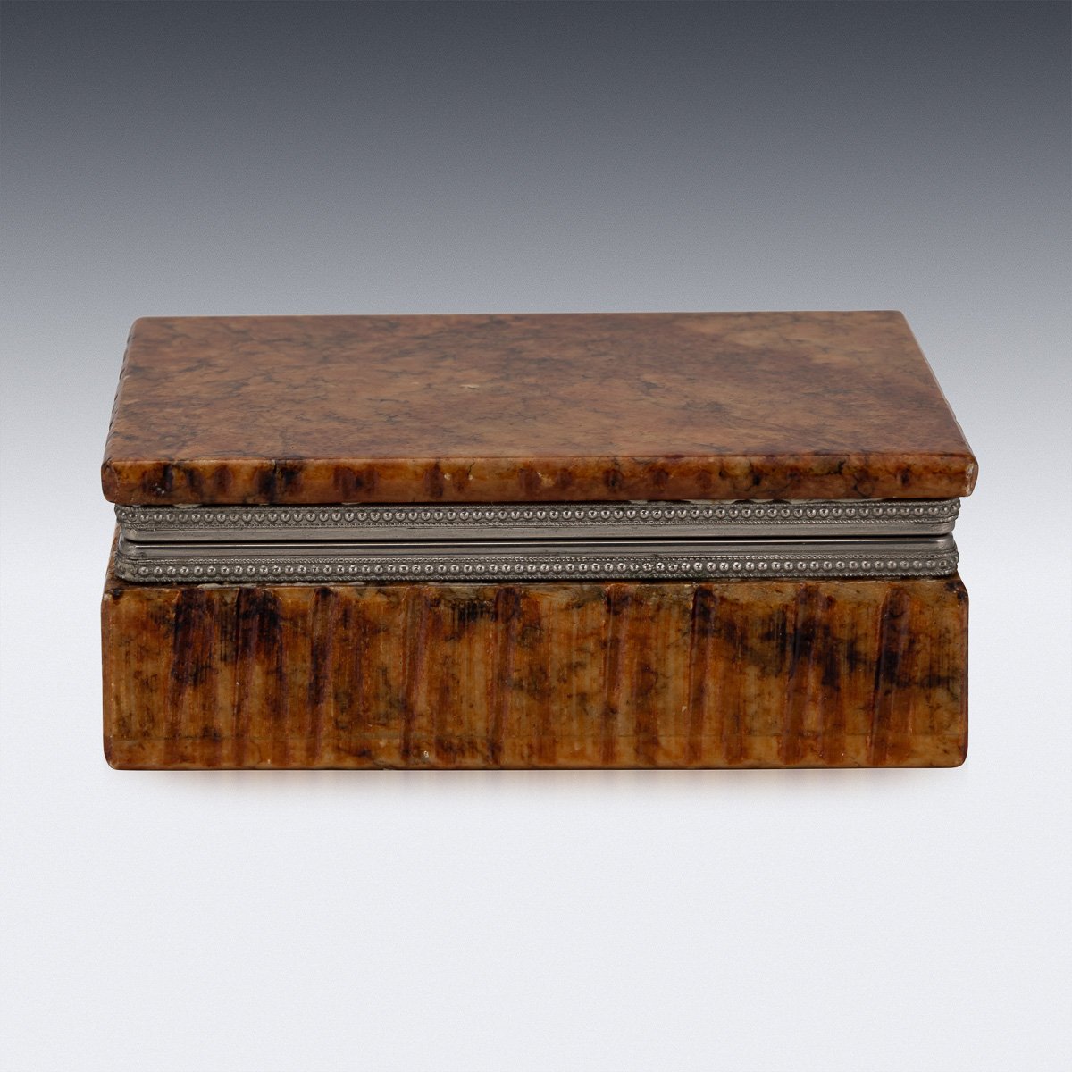 PUSHKINS.COM - D11348 - VINTAGE 20thC ITALIAN ROSSO VERONA MARBLE CIGARETTE BOX c.1960 - 04.jpg