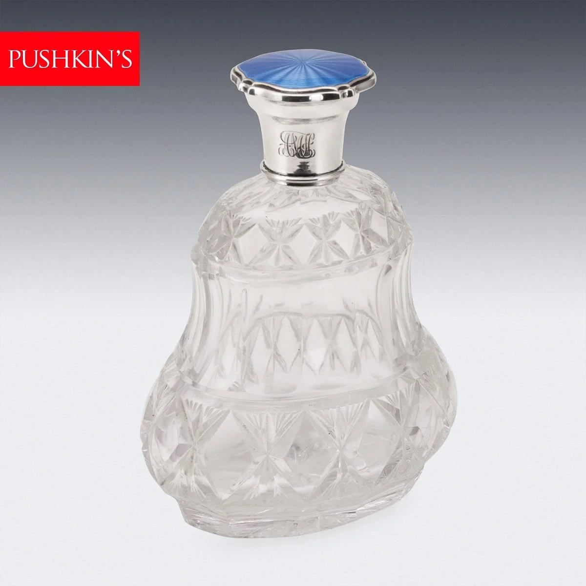 PUSHKINS.COM - Z12165 - ANTIQUE 19thC REGENCY SOLID SILVER & CUT GLASS SCENT BOTTLE, LONDON c.1812 - 02.jpg
