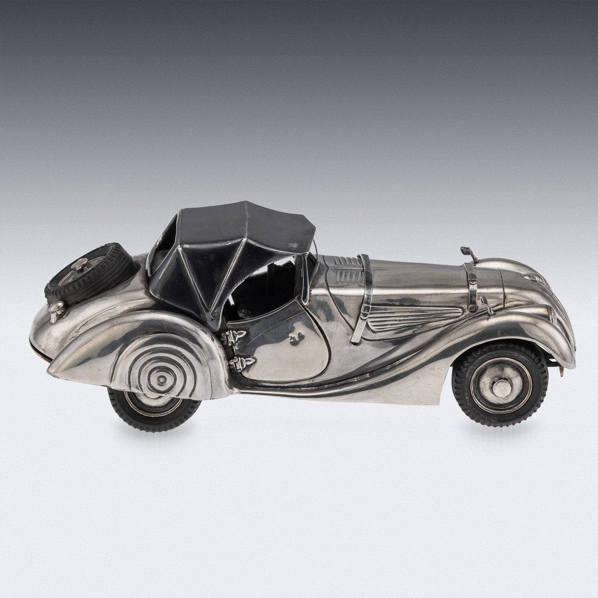 PUSHKINS.COM - D11666 - VINTAGE 20thC SOLID SILVER BMW 328 ROADSTER MODEL CAR - 18.jpg