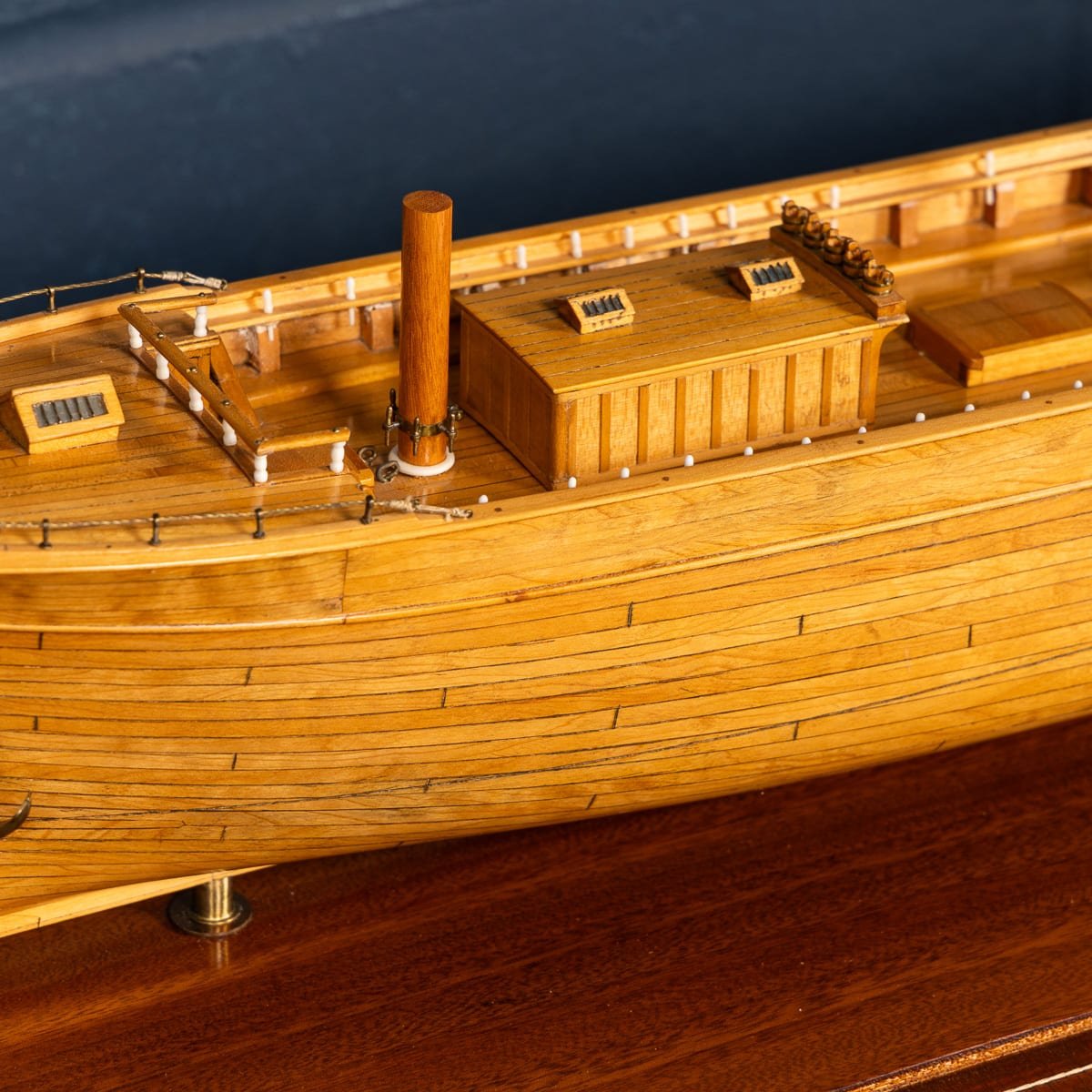 PUSHKINS.COM - B11858 - 20thC MARITIME CLUB HOUSE CASED PLANKED & FRAMED SHIP MODEL BY A. KAUSEN c.1934 - 23.jpg