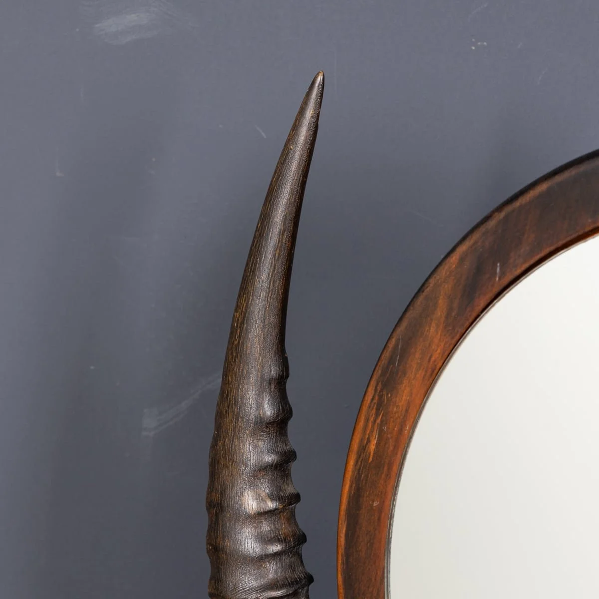 PUSHKIN'S - ANTIQUE 20thC HORN FRAMED CIRCULAR TABLE MIRROR c.1920 - 7.jpg