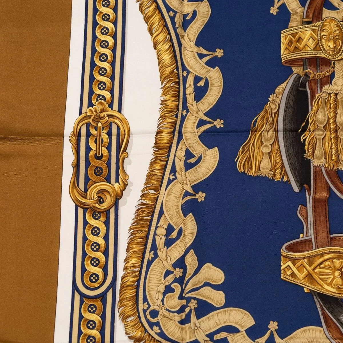 PUSHKINS.COM - B12225 - 20thC SILK HERMÈS "BRIDE DE COUR" SCARF BY FRANÇOISE DE LA PERRIÈRE, BOXED - 08.jpg