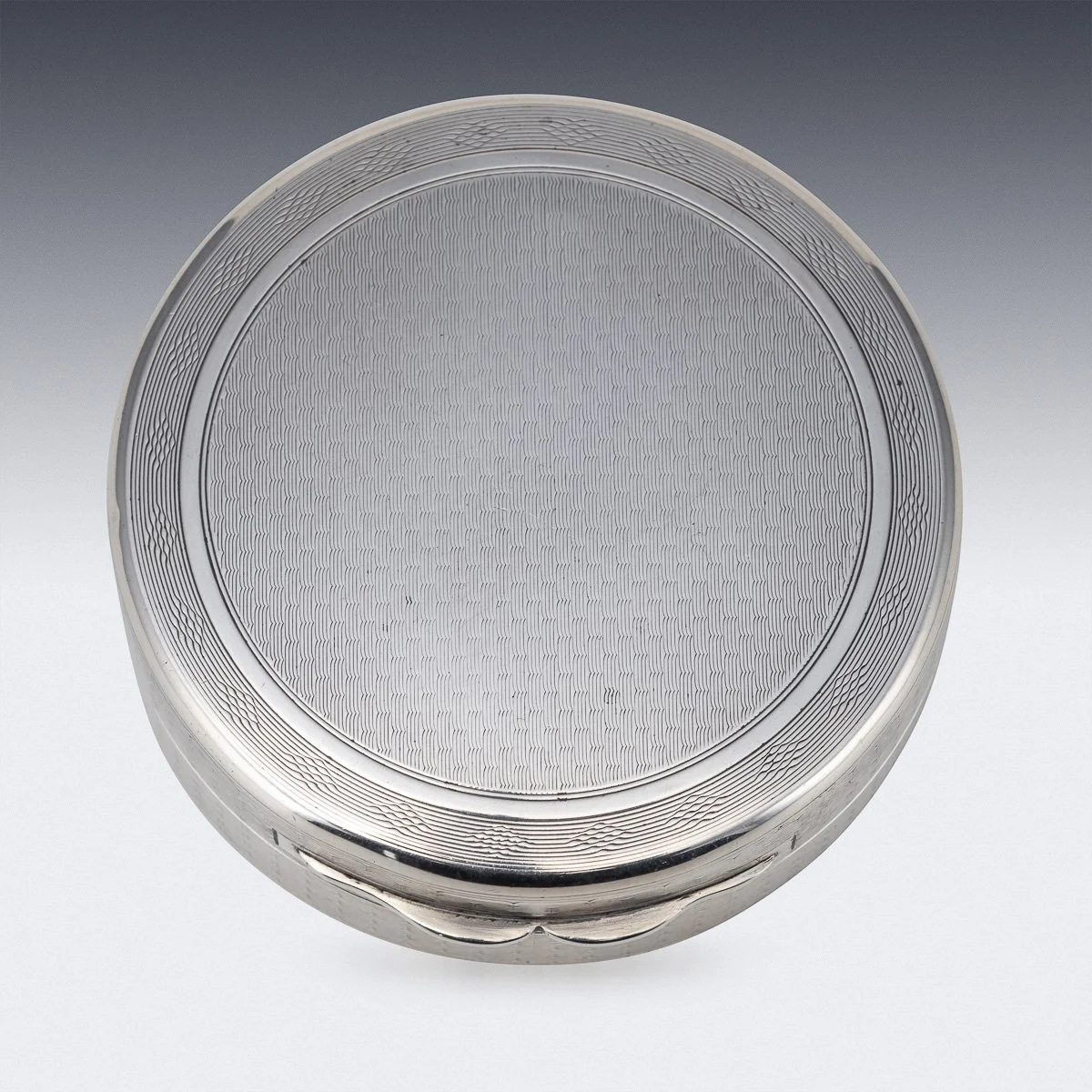 PUSHKINS.COM - D11352 - ANTIQUE 20thC ENGLISH SOLID SILVER BAROMETER & THERMOMETER, J.C VICKERY c.1912 - 07.jpg