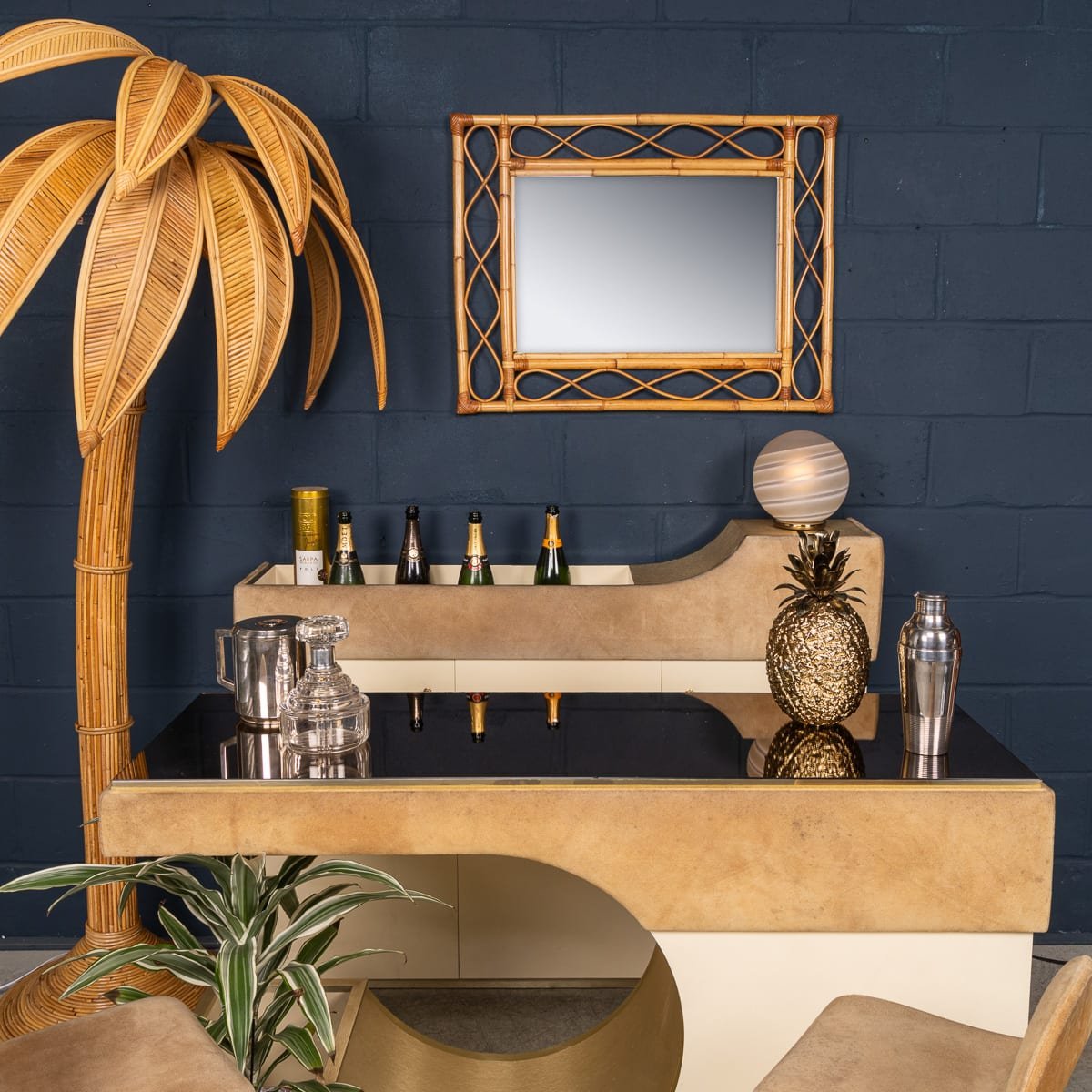 PUSHKINS.COM - B11859 - VINTAGE 20thC ITALIAN STANDING DRY BAR ATTRIBUTABLE TO WILLY RIZZO c.1970 - 18.jpg