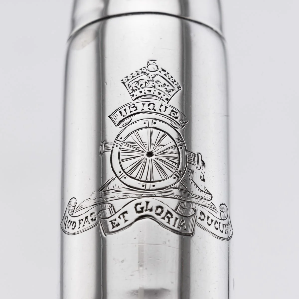 PUSHKINS.COM - A00041 - ANTIQUE 20thC ENGLISH REGIMENTAL SOLID SILVER WWI ARTILLERY SALT & PEPPER SHAKERS, ROYAL ARTILLERY c.1918 - 30.jpg