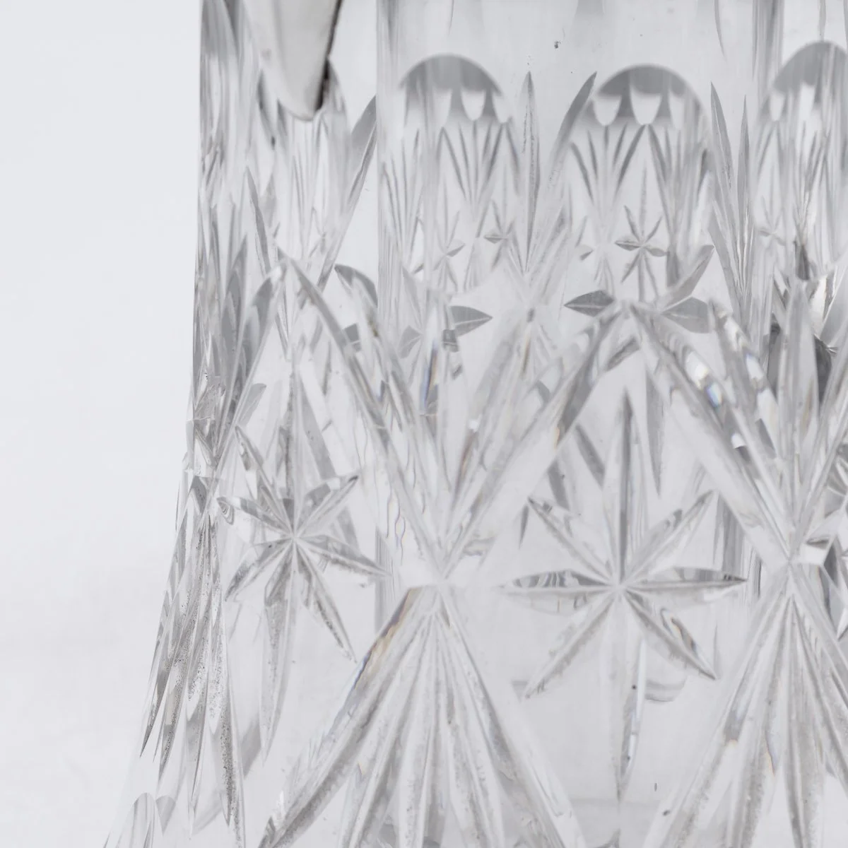 PUSHKINS.COM - A00137 - ANTIQUE 20thC ENGLISH SOLID SILVER & CUT GLASS LARGE CLARET JUG, LONDON c.1906 - 13.jpg