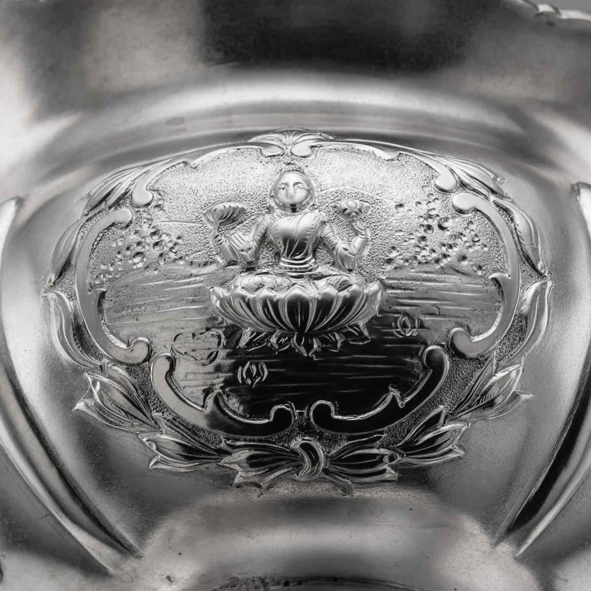 PUSHKINS.COM - C11912 - ANTIQUE 19thC INDIAN SOLID SILVER THREE PIECE TEA SET, BANGALORE c.1890 - 32.jpg