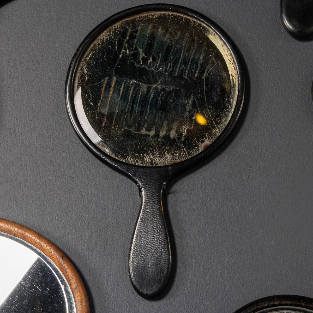 PUSHKINS.COM - Z12122 - ANTIQUE 19thC COLLECTION OF TWENTY FIVE WOODEN HAND MIRRORS - 27.jpg