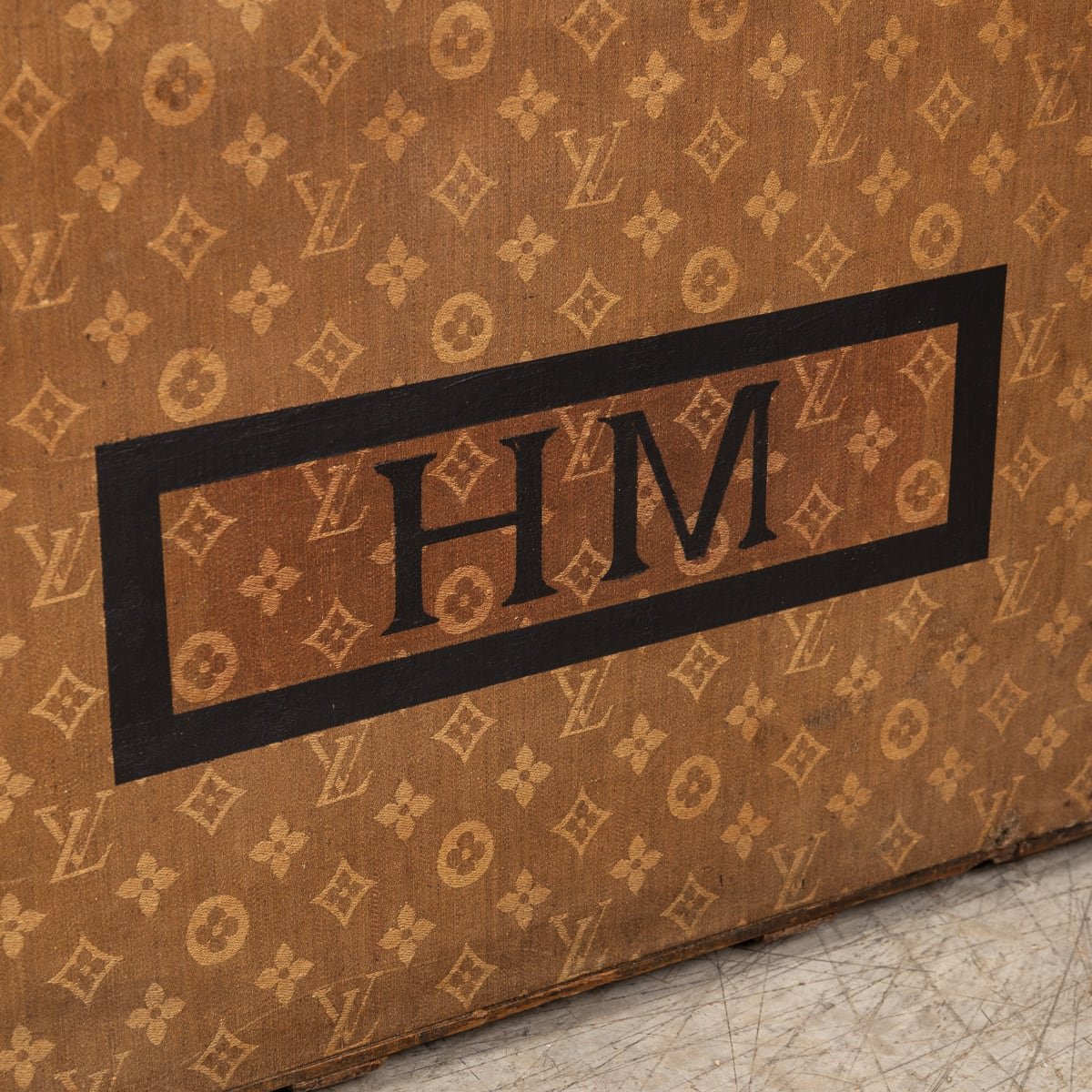 PUSHKIN'S - ANTIQUE 20thC LOUIS VUITTON %22MALLE HAUTE%22 TRUNK IN WOVEN CANVAS, FRANCE c.1900 2 - 24.jpg