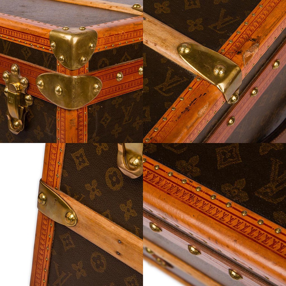 XL Louis Vuitton Monogram Patterned Steamer /courier Trunk 