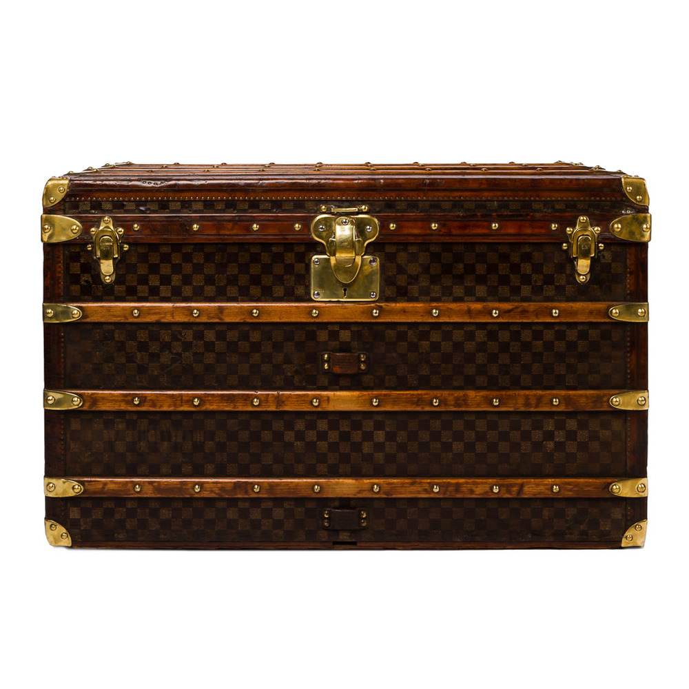 1889 Louis Vuitton Steamer Damier Trunk, Special Year at 1stDibs