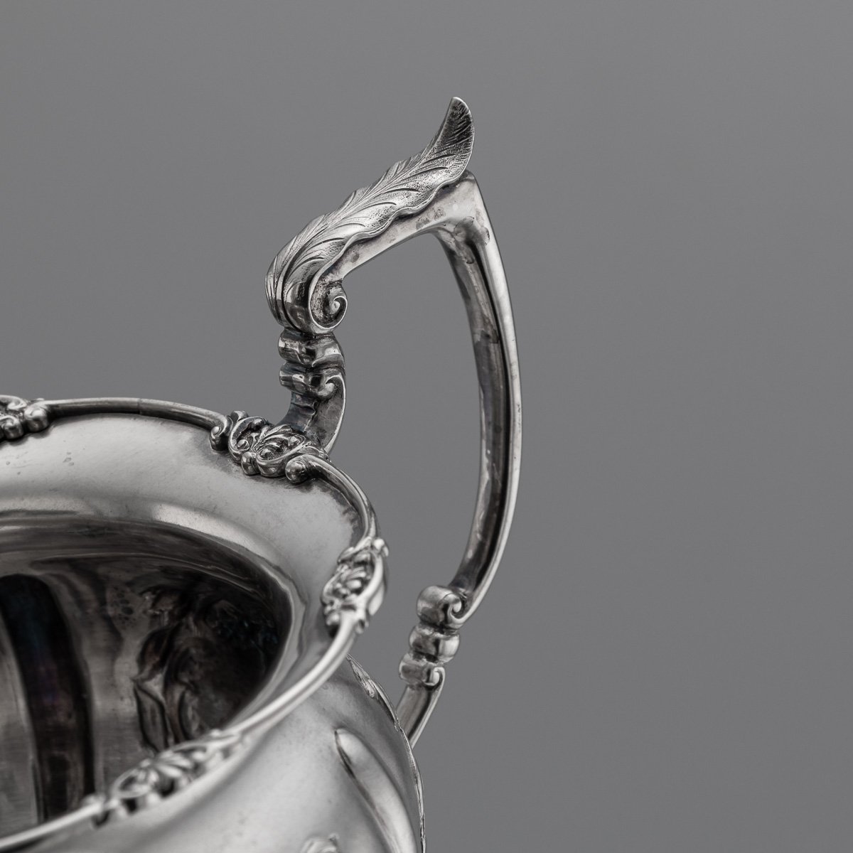 PUSHKINS.COM - C11912 - ANTIQUE 19thC INDIAN SOLID SILVER THREE PIECE TEA SET, BANGALORE c.1890 - 21.jpg
