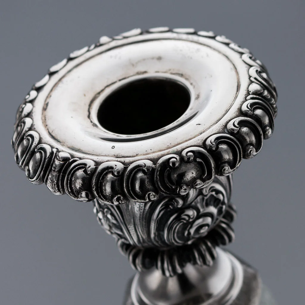 ANTIQUE 19thC GERMAN SOLID SILVER & CUT GLASS CANDLESTICKS, SCHLEISSNER c.1880-08.jpg