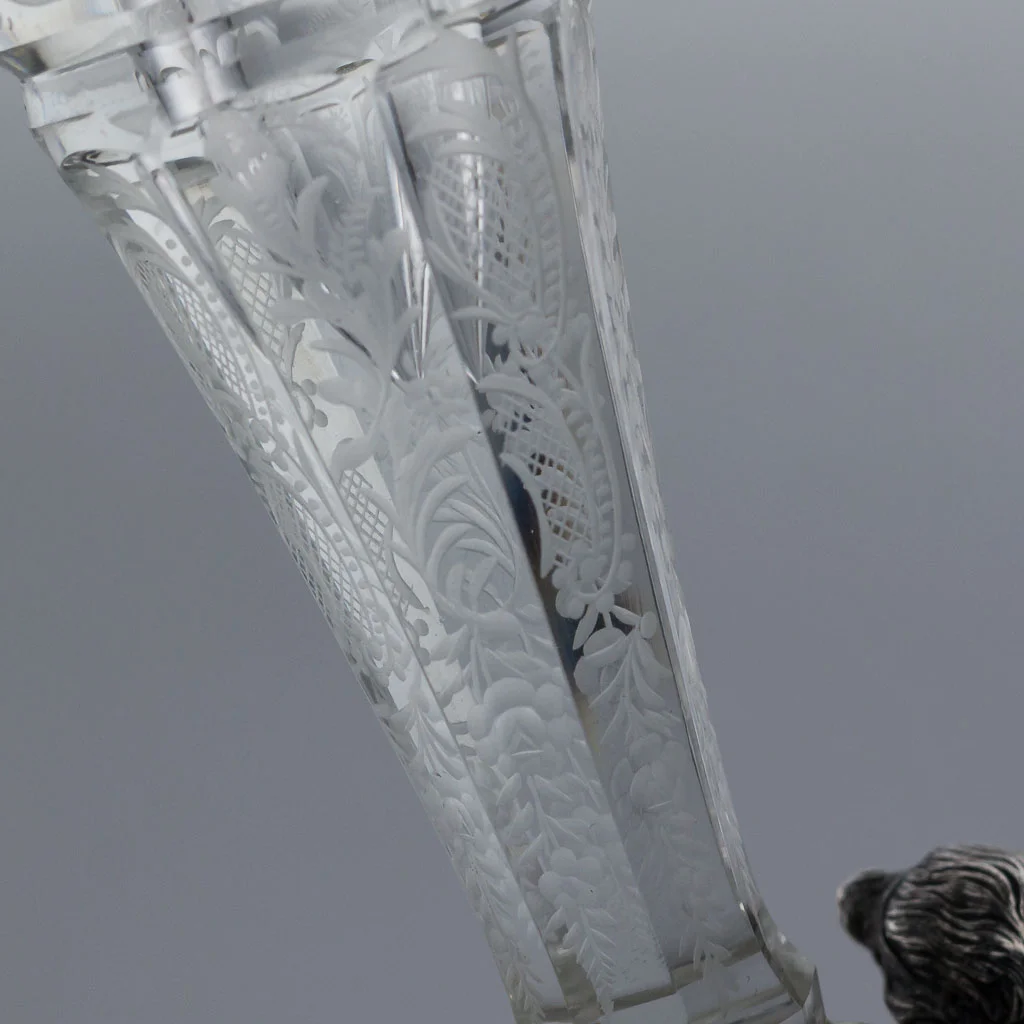 ANTIQUE 19thC GERMAN SOLID SILVER & CUT GLASS CANDLESTICKS, SCHLEISSNER c.1880-11.jpg