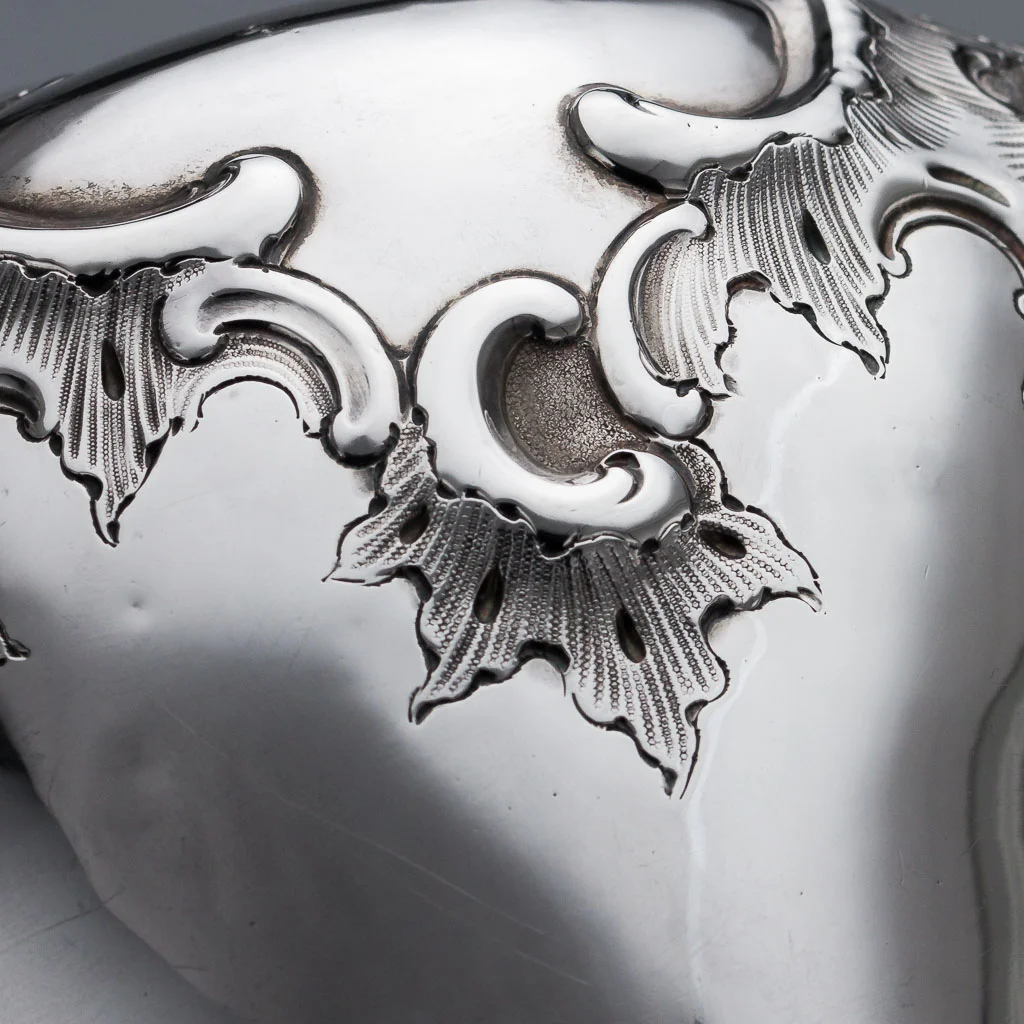ANTIQUE 19THC SCOTTISH SOLID SILVER LARGE TEA KETTLE STAND & BURNER C1851-15.jpg