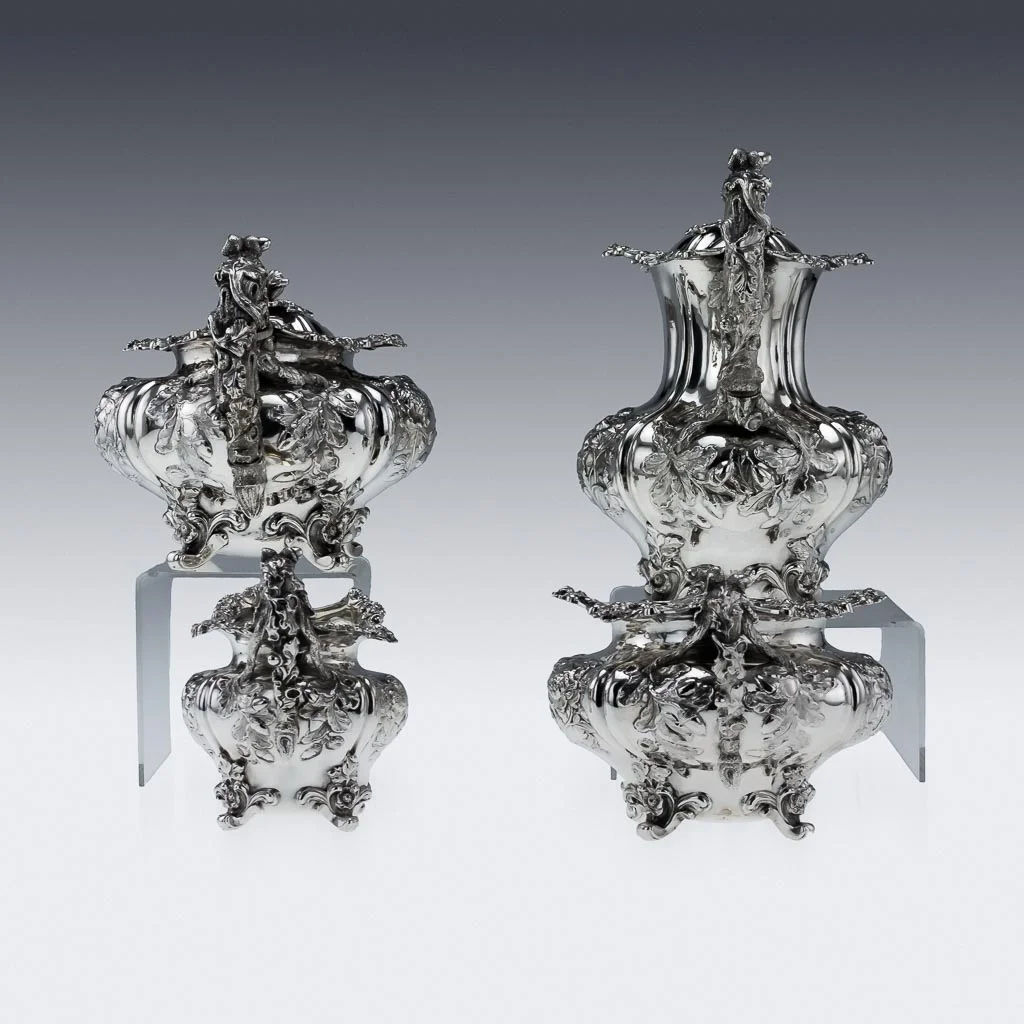 PUSHKIN ANTIQUES ANTIQUE 19thC WILLIAM IV SOLID SILVER MAGNIFICENT COFFEE & TEA SET, GORDON c1833-04.jpg