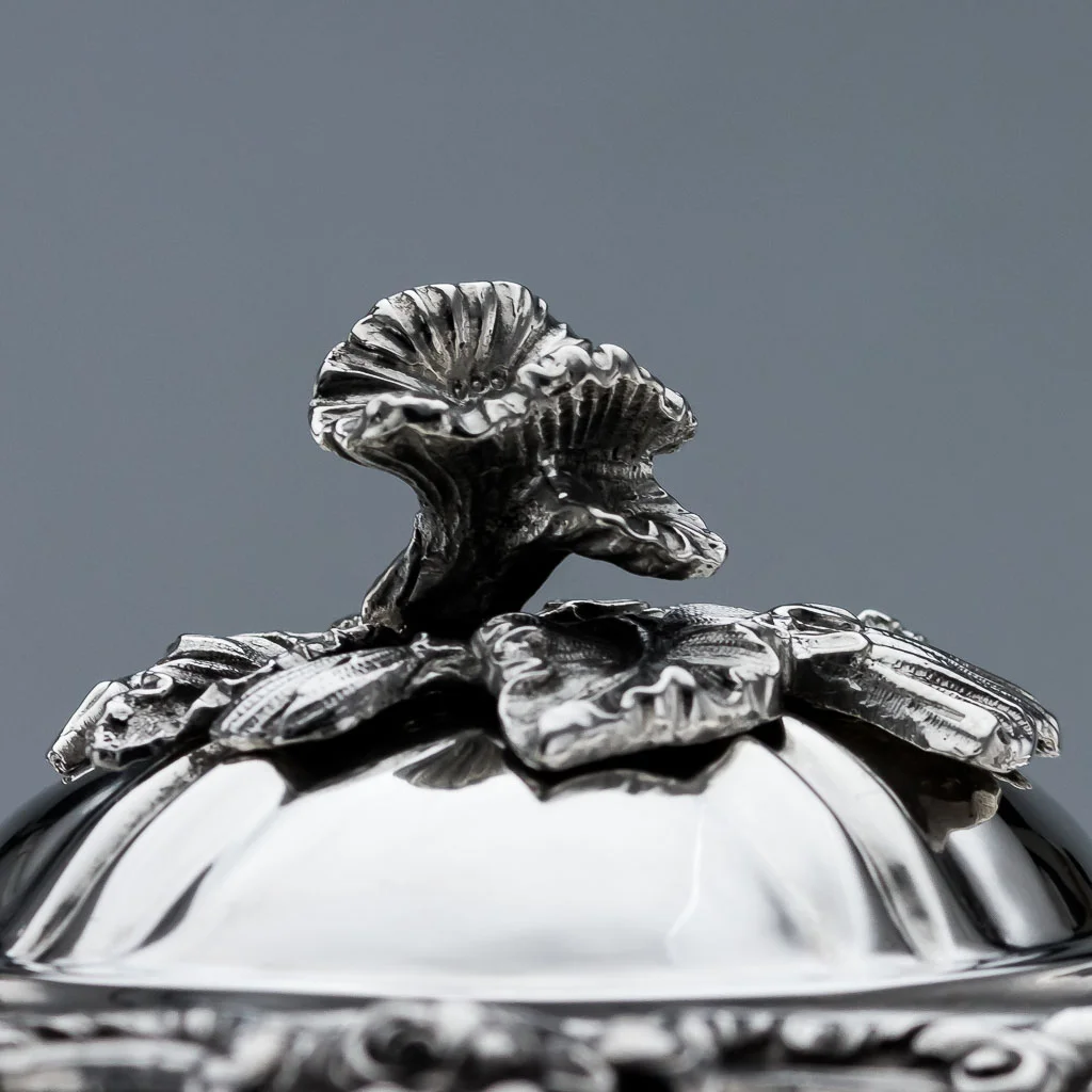 PUSHKIN ANTIQUES ANTIQUE 19thC WILLIAM IV SOLID SILVER MAGNIFICENT COFFEE & TEA SET, GORDON c1833-07.jpg