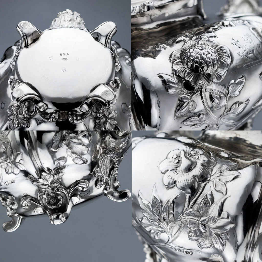 PUSHKIN ANTIQUES ANTIQUE 19thC WILLIAM IV SOLID SILVER MAGNIFICENT COFFEE & TEA SET, GORDON c1833-14.jpg