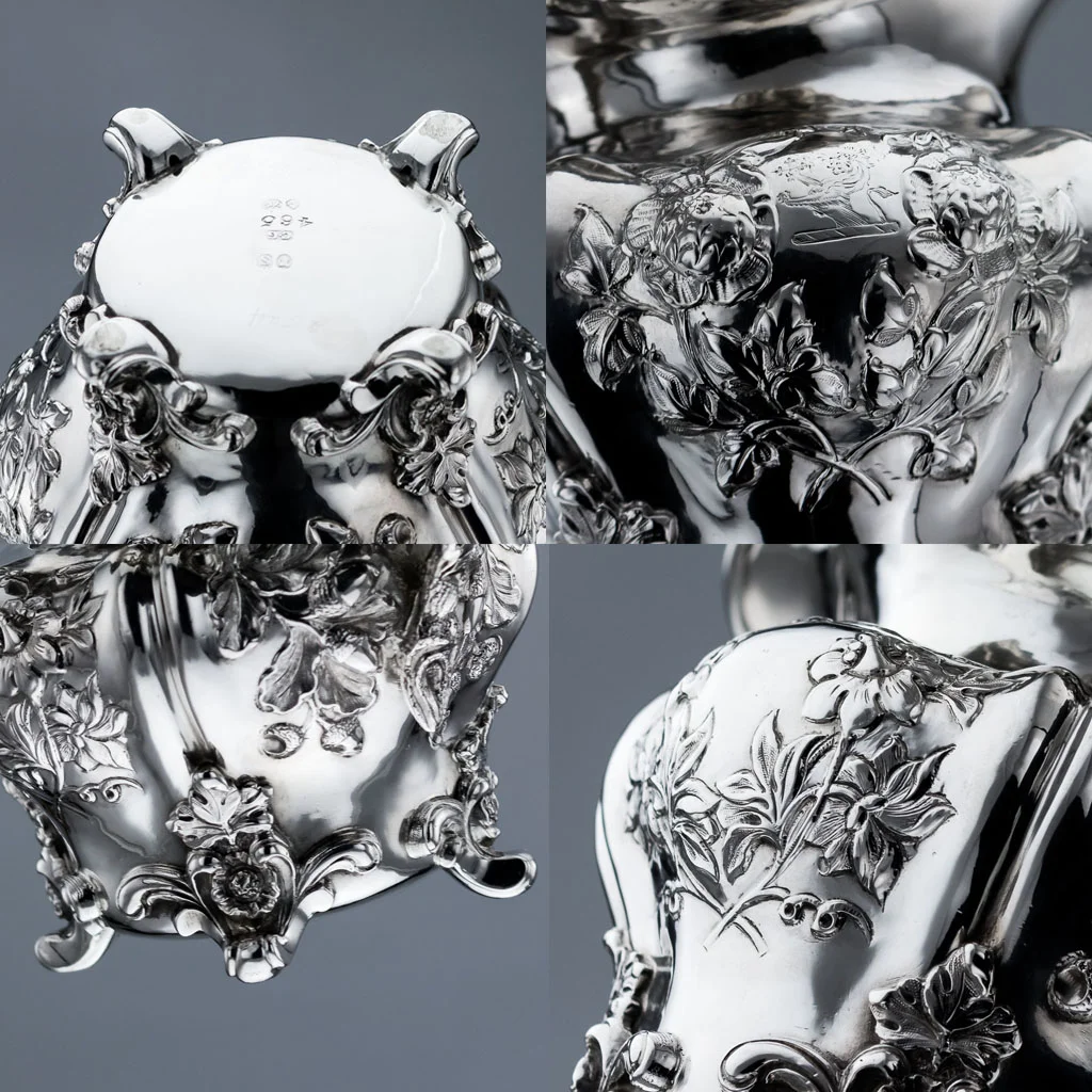 PUSHKIN ANTIQUES ANTIQUE 19thC WILLIAM IV SOLID SILVER MAGNIFICENT COFFEE & TEA SET, GORDON c1833-18.jpg