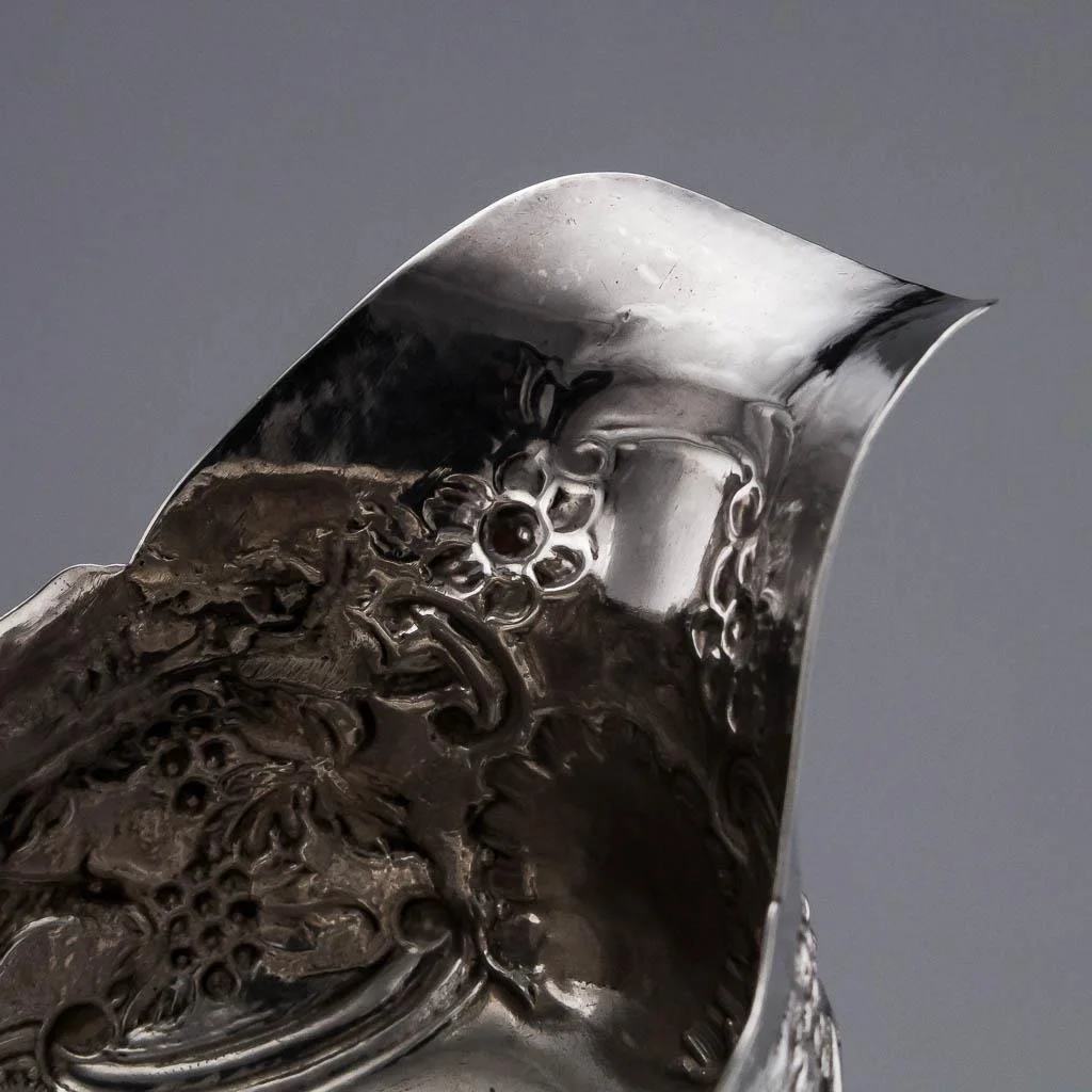 PUSHKIN ANTIQUES ANTIQUE 18thC IRISH PROVINCIAL CORK SOLID SILVER SAUCE BOAT, CARDEN TERRY c1765-07.jpg