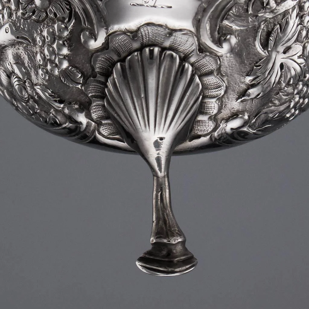 PUSHKIN ANTIQUES ANTIQUE 18thC IRISH PROVINCIAL CORK SOLID SILVER SAUCE BOAT, CARDEN TERRY c1765-19.jpg