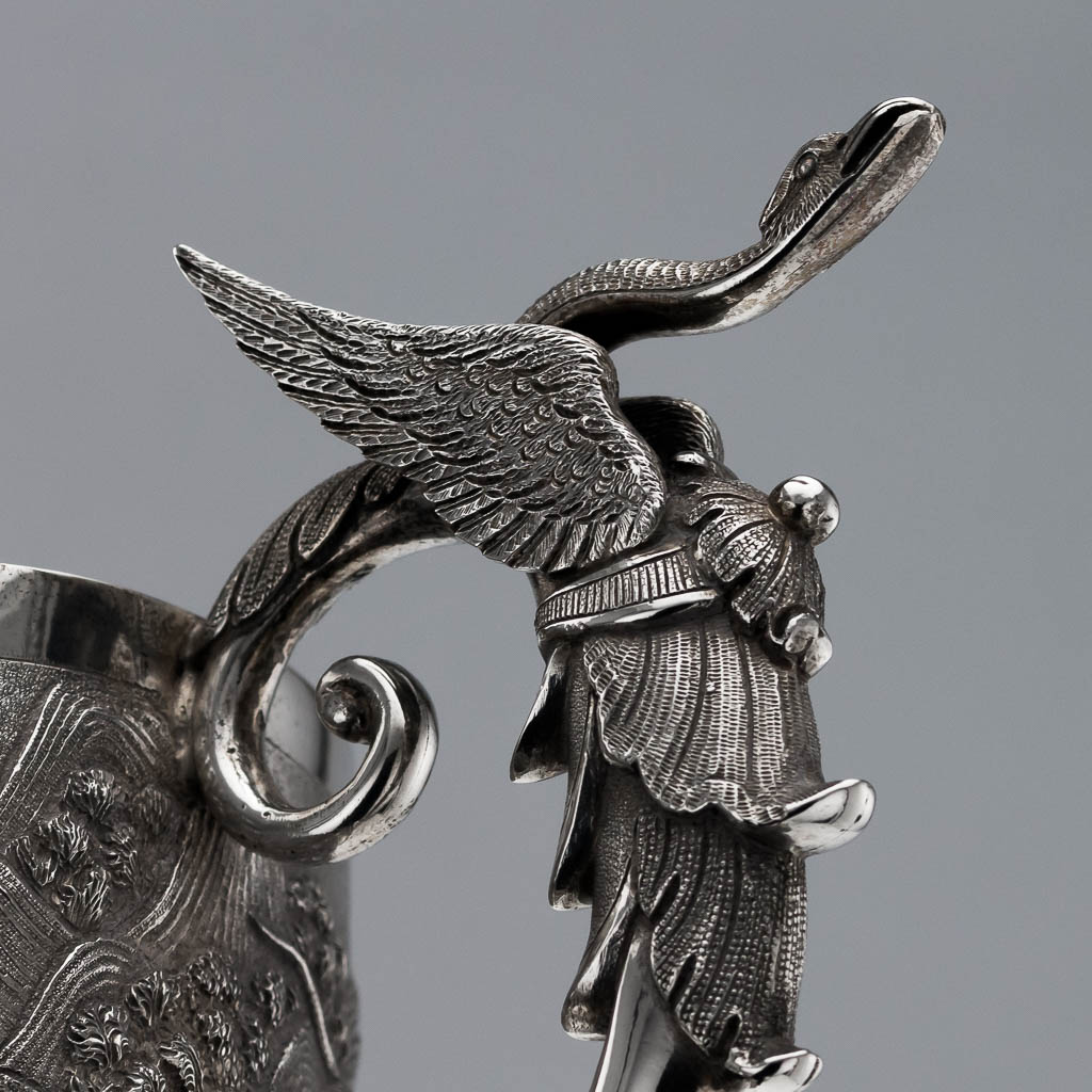 PUSHKIN ANTIQUES ANTIQUE 20THC INDIAN SOLID SILVER EXCEPTIONAL REPOUSSE' TROPHY CUP C.1900-10.jpg