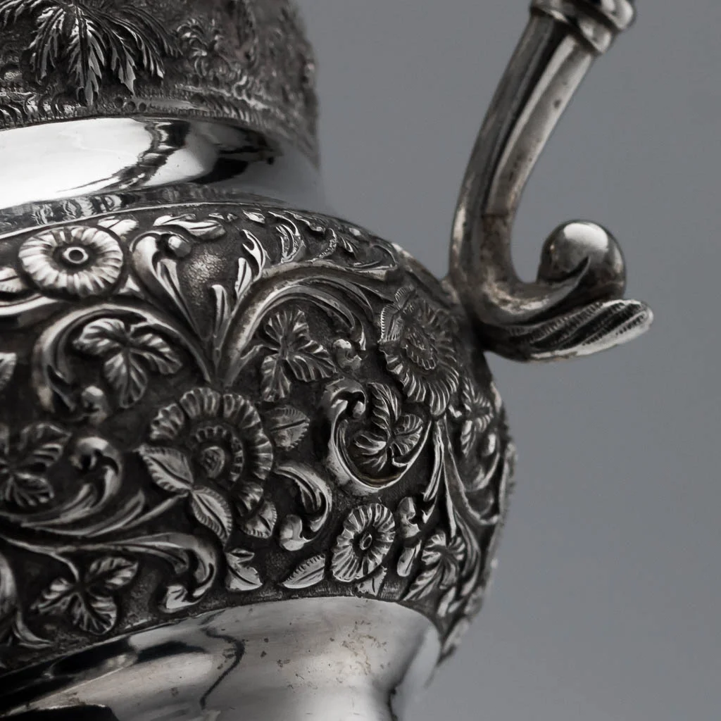 PUSHKIN ANTIQUES ANTIQUE 20THC INDIAN SOLID SILVER EXCEPTIONAL REPOUSSE' TROPHY CUP C.1900-19.jpg