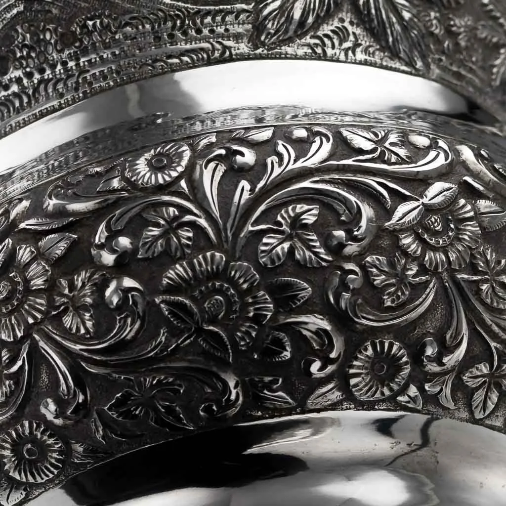 PUSHKIN ANTIQUES ANTIQUE 20THC INDIAN SOLID SILVER EXCEPTIONAL REPOUSSE' TROPHY CUP C.1900-20.jpg