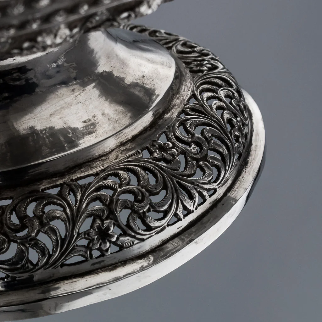 PUSHKIN ANTIQUES ANTIQUE 20thC INDIAN SOLID SILVER PRESENTED REPOUSSE' BOWL, CALCUTTA c.1910-21.jpg