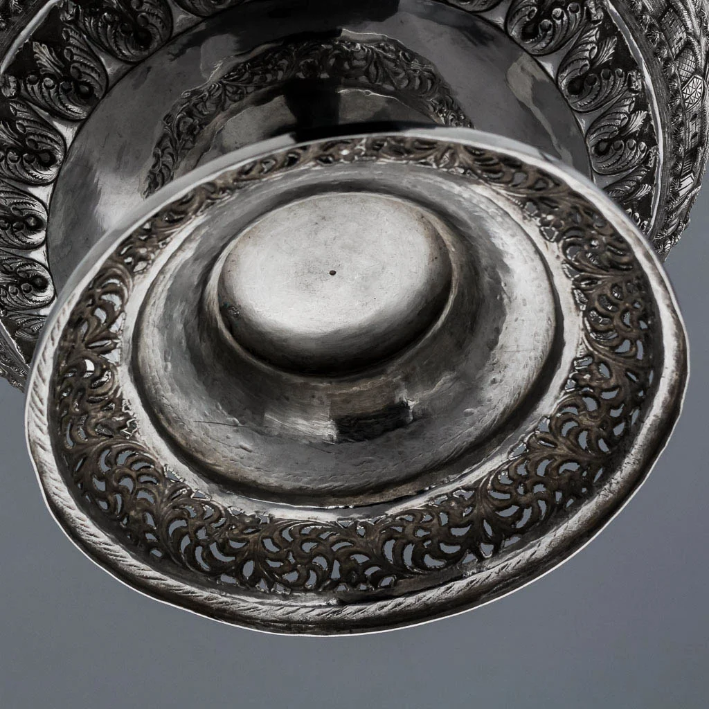 PUSHKIN ANTIQUES ANTIQUE 20thC INDIAN SOLID SILVER PRESENTED REPOUSSE' BOWL, CALCUTTA c.1910-23.jpg