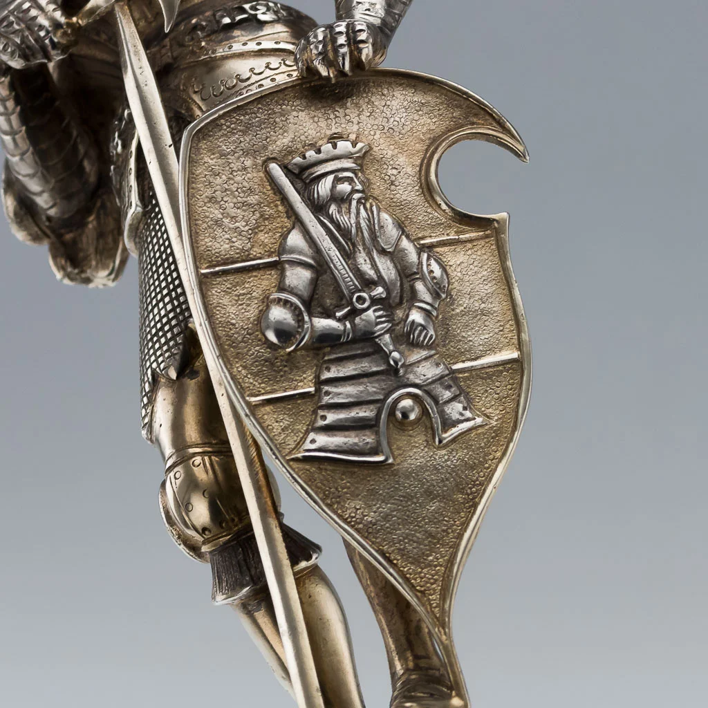PUSHKIN ANTIQUES ANTIQUE 20thC GERMAN SOLID SILVER PAIR OF LARGE KNIGHT FIGURES, HANAU c.1920-19.jpg