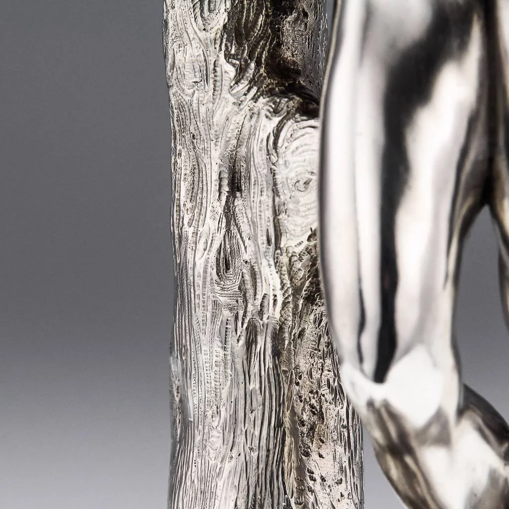 ANTIQUE 20thC RARE ITALIAN SOLID SILVER STATUE OF PRAXITELES SATYR c.1900-14.jpg