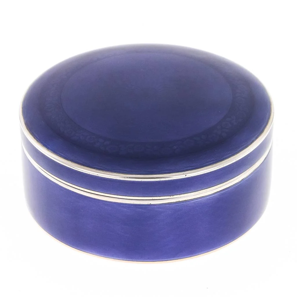 ANTIQUE 20thC NORWEGIAN DAVID ANDERSEN SOLID SILVER & GUILLOCHE ENAMEL BOX c1920-05.jpg
