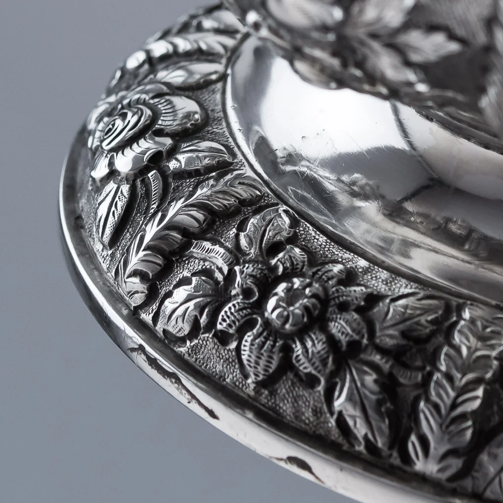ANTIQUE 19thC IRISH SOLID SILVER IMPRESSIVE FIGURAL JUG, EDWARD POWER c.1824-21.jpg
