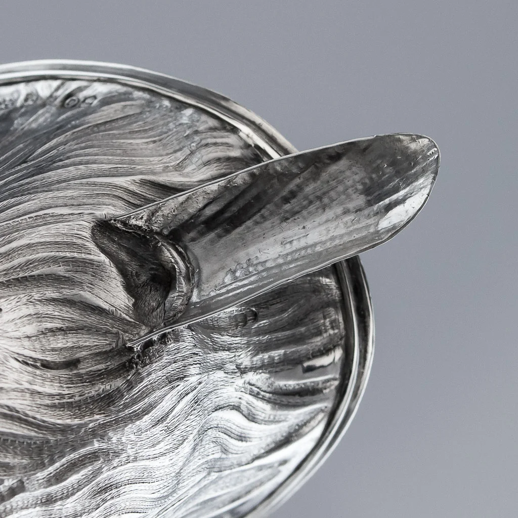 ANTIQUE 19thC RARE GEORGIAN SOLID SILVER FOX STIRRUP CUP, THOMAS HARPER I c.1800-11.jpg