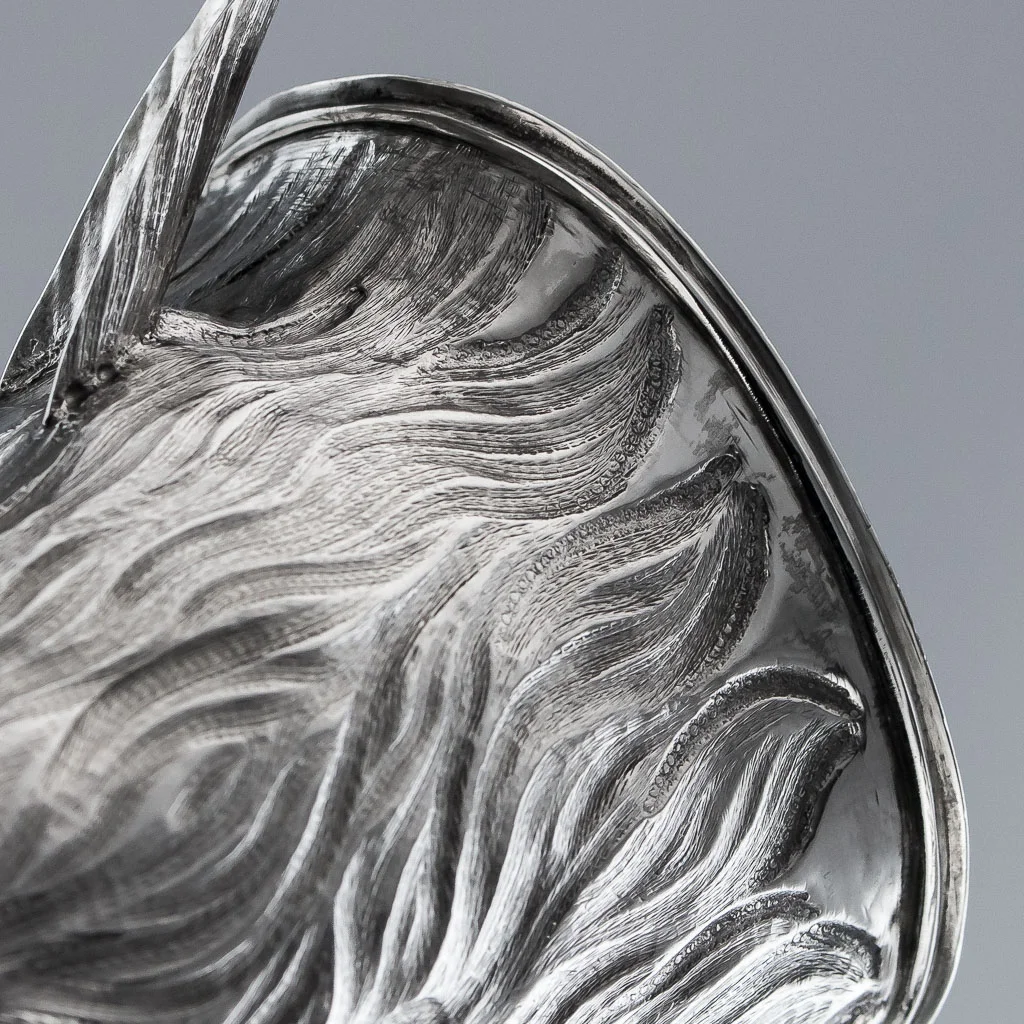 ANTIQUE 19thC RARE GEORGIAN SOLID SILVER FOX STIRRUP CUP, THOMAS HARPER I c.1800-12.jpg