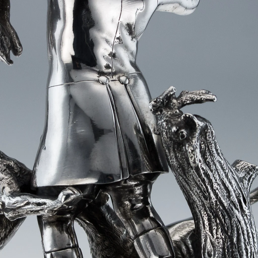 Pushkin Antiques - ANTIQUE 19THC VICTORIAN SOLID SILVER HUNTING TROPHY, ELKINGTON C.1894-13.jpg