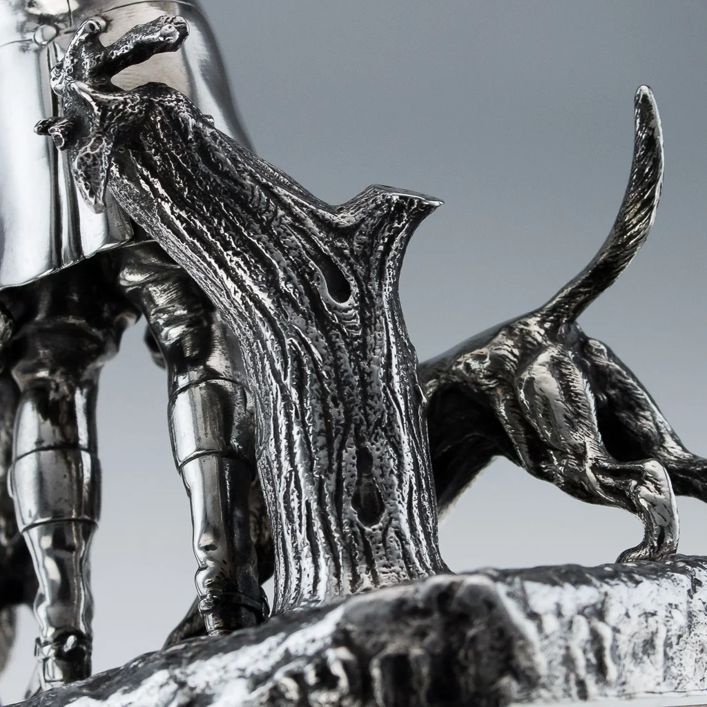 Pushkin Antiques - ANTIQUE 19THC VICTORIAN SOLID SILVER HUNTING TROPHY, ELKINGTON C.1894-15.jpg