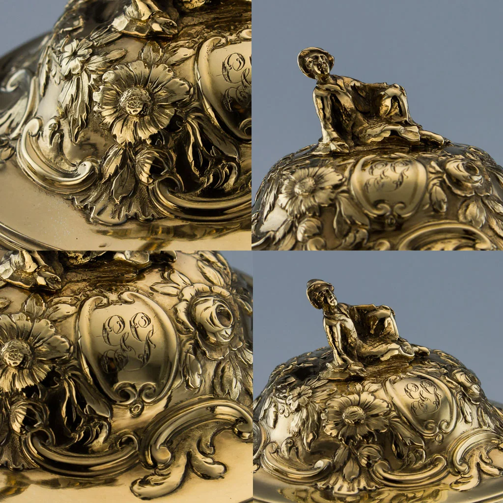 Pushkin Antiques - ANTIQUE 19THC GEORGIAN SOLID SILVER CHINOISERIE TEA CADDY SET, W FOUNTAIN C.1812-07.jpg
