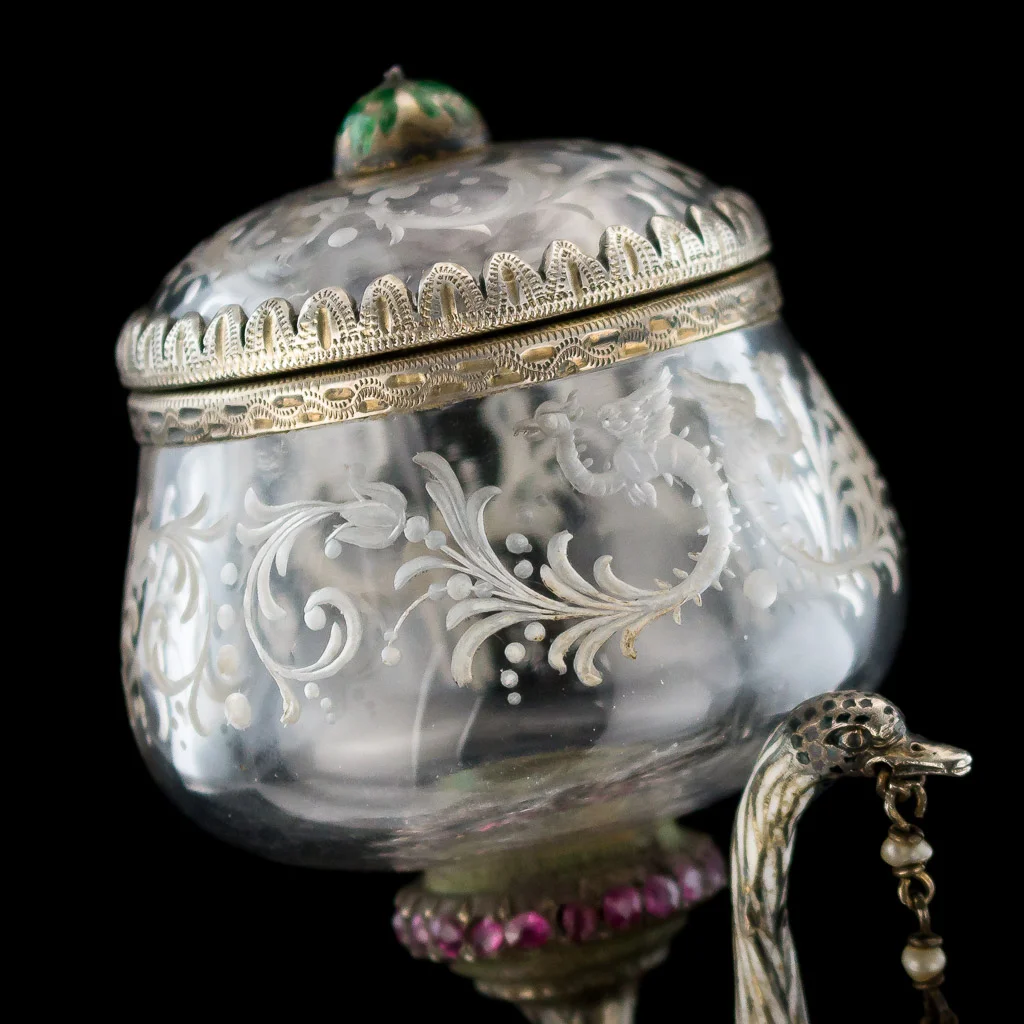 ANTIQUE 19thC AUSTRIAN SOLID SILVER, ENAMEL, ROCK CRYSTAL, LAPIS FIGURE c.1880_08.jpg