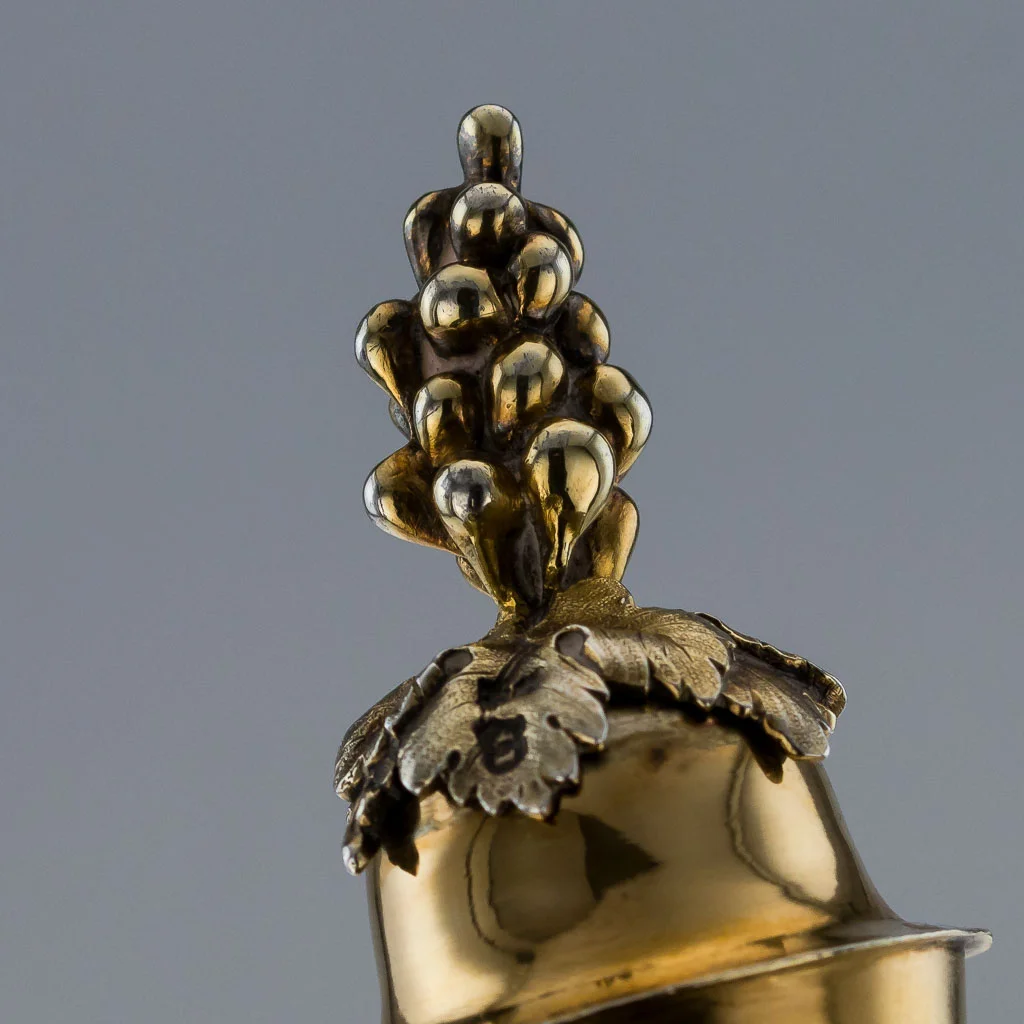 ANTIQUE 19thC VICTORIAN SOLID SILVER GILT & GLASS EWER JUG, JOHN FIGG c1857_21.jpg