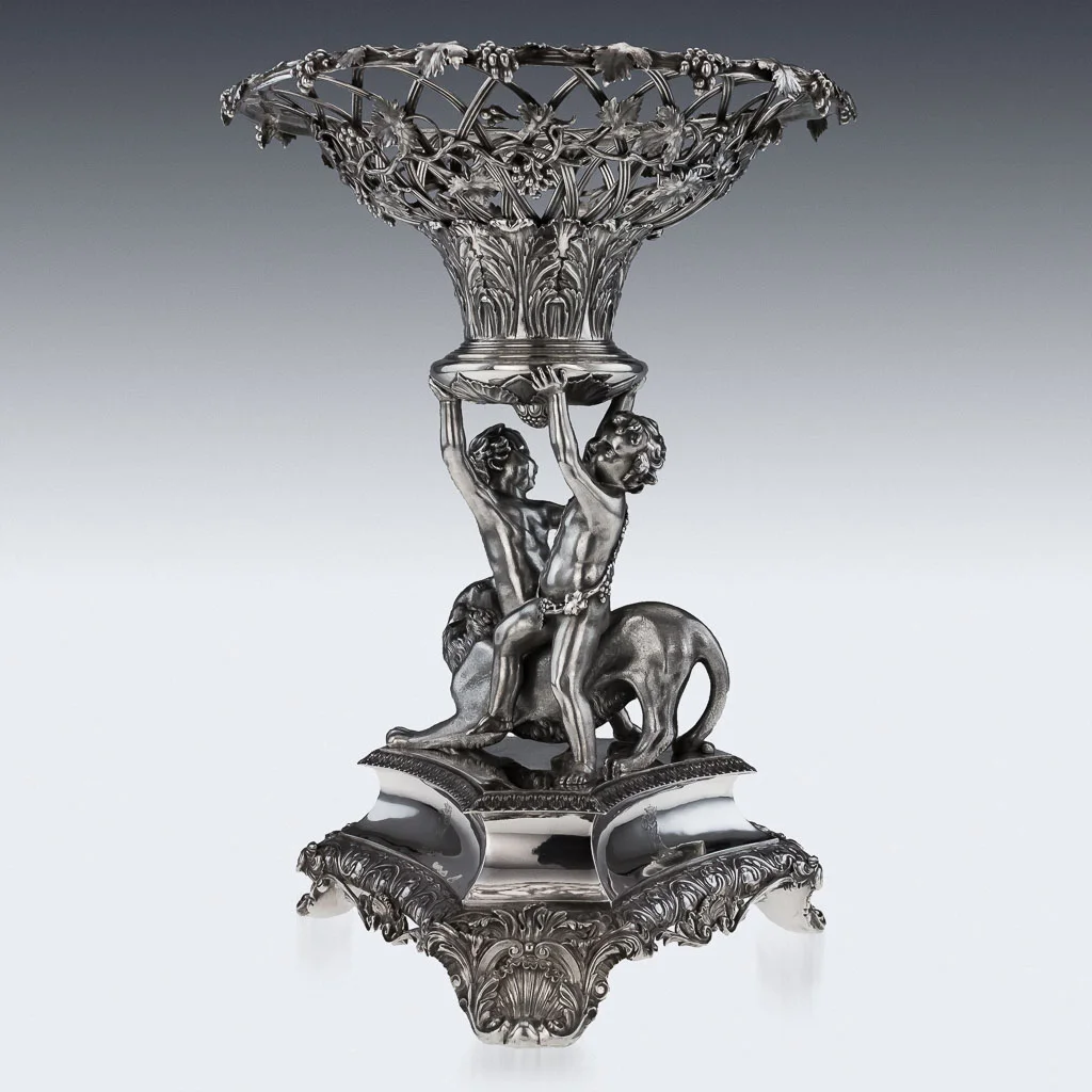 Pushkin Antiques - ANTIQUE 19THC GEORGIAN SOLID SILVER IMPRESSIVE FIGURAL CENTREPIECE, WALLIS C1831-03.jpg