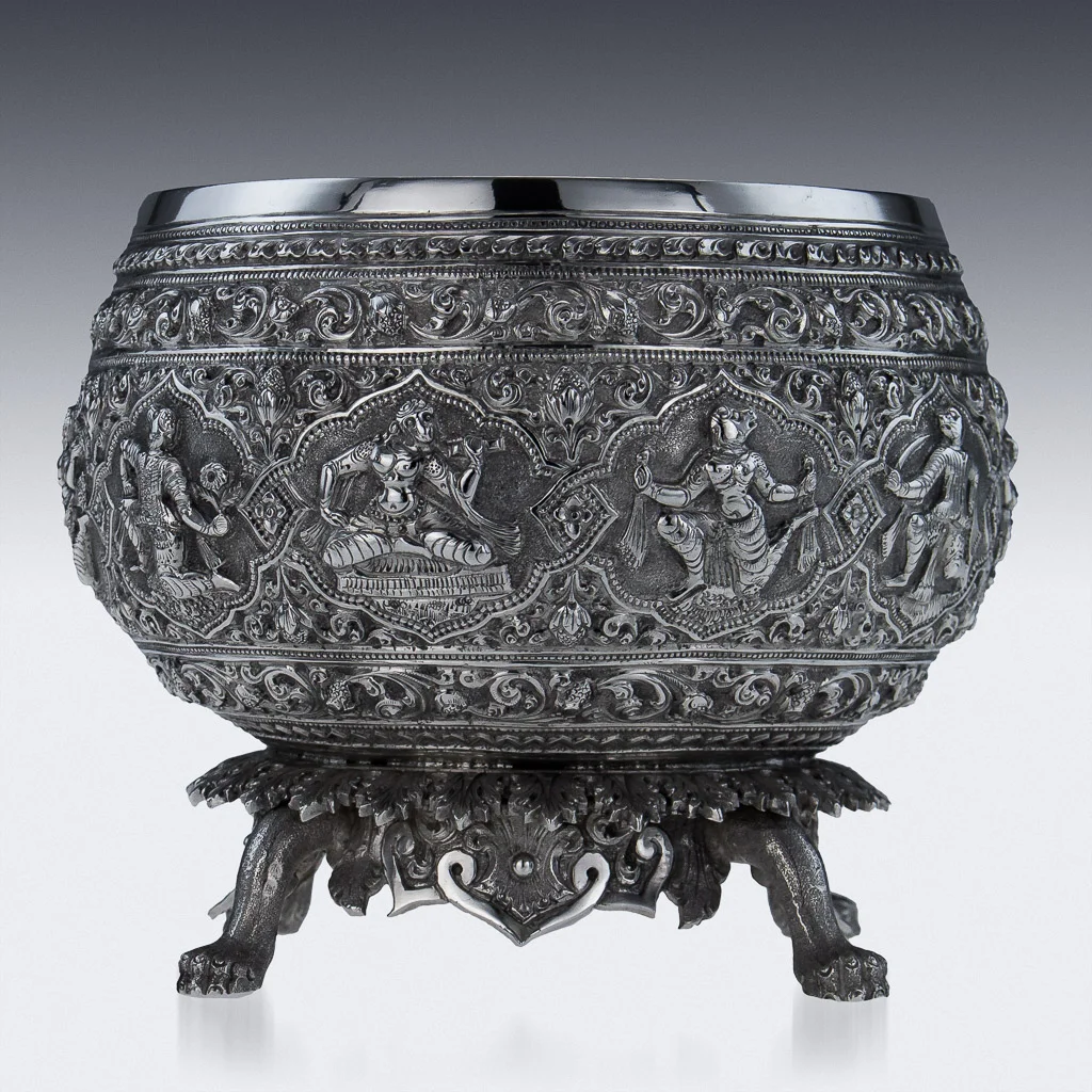 Pushkin Antiques - ANTIQUE 19thC RARE INDIAN P ORR & SONS SOLID SILVER SWAMI BOWL, MADRAS c1880-04.jpg