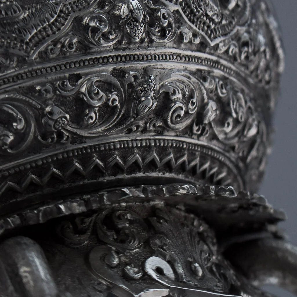 Pushkin Antiques - ANTIQUE 19thC RARE INDIAN P ORR & SONS SOLID SILVER SWAMI BOWL, MADRAS c1880-15.jpg