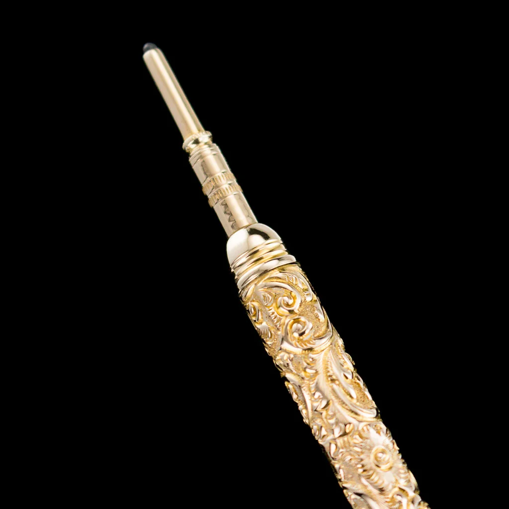 PUSHKIN ANTIQUES - ANTIQUE 19thC VICTORIAN 9K GOLD & M.O.P CASED DESK SET, W.H.WALTER c.1897 - 03.jpg