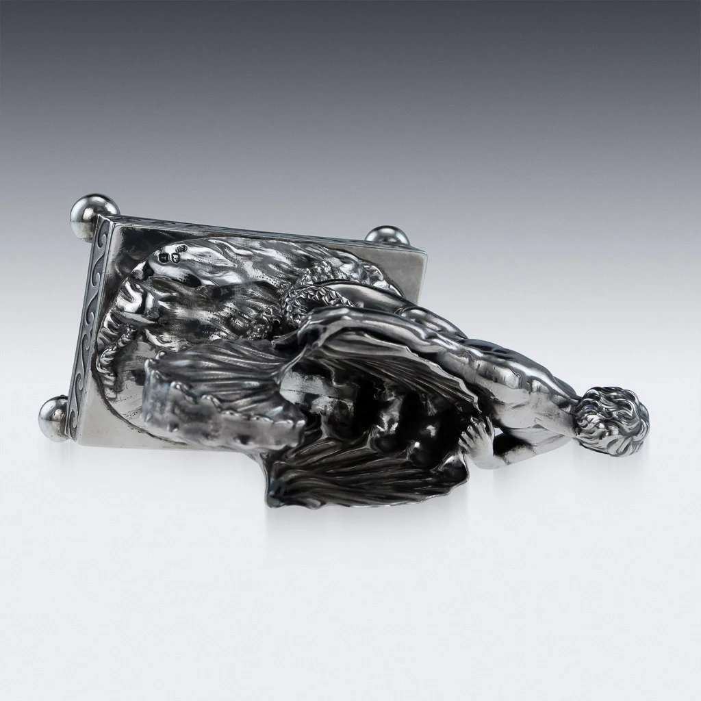 PUSHKIN ANTIQUES - ANTIQUE 19thC GEORGIAN PAUL STORR SOLID SILVER FIGURAL SALT, LONDON c.1813 - 07.jpg