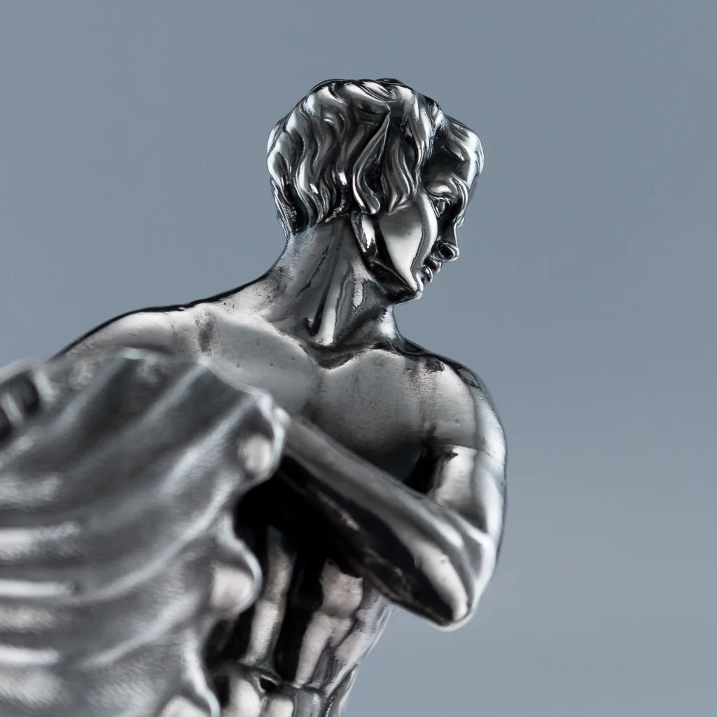 PUSHKIN ANTIQUES - ANTIQUE 19thC GEORGIAN PAUL STORR SOLID SILVER FIGURAL SALT, LONDON c.1813 - 09.jpg