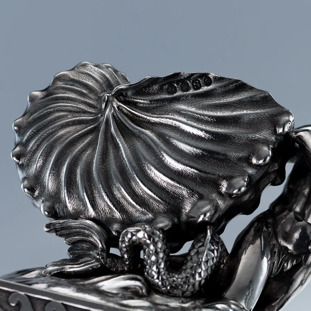 PUSHKIN ANTIQUES - ANTIQUE 19thC GEORGIAN PAUL STORR SOLID SILVER FIGURAL SALT, LONDON c.1813 - 13.jpg