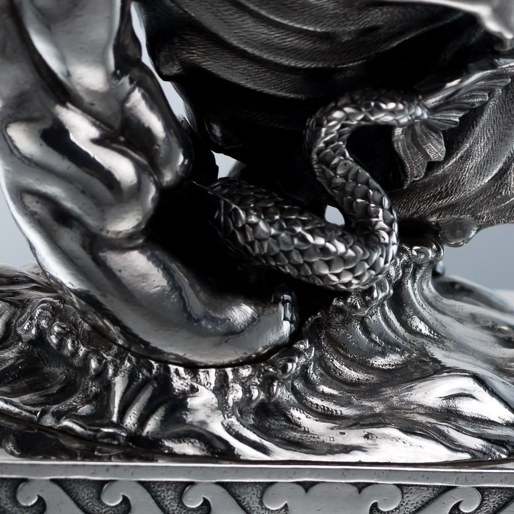 PUSHKIN ANTIQUES - ANTIQUE 19thC GEORGIAN PAUL STORR SOLID SILVER FIGURAL SALT, LONDON c.1813 - 16.jpg